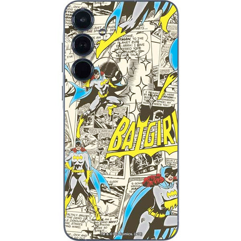 DC Comics Batman Batgirl Vintage Action pose pattern Galaxy A35 5G Skin
